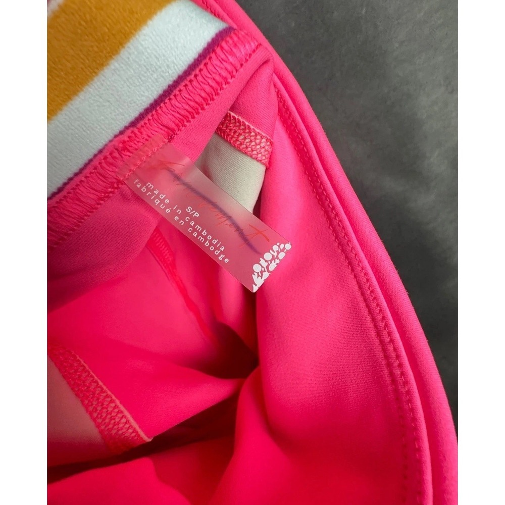 Free People Movement Leggings S Pink Rainbow High Waist BARBIECORE Athletic - Picture 3 of 7